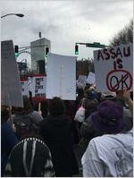 Unite The State Of America, Assault Is [Not] OK and other signs, Atlanta March for Social Justice and Women, 2017-01-21