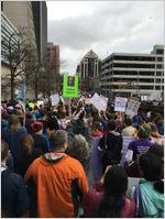 Resist Evil Embrace Love, Don't Make Equality Wait Again, and other signs, Atlanta March for Social Justice and Women, 2017-01-21