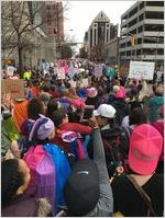 Hate cannot drive out hate, only Love can do that, and other signs, Atlanta March for Social Justice and Women, 2017-01-21