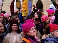 Protesters wearing pussy hats, Women's March on Washington, 2017-01-21