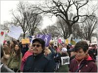 Not Legitimate President, hear our ROAR, and other signs, Women's March on Washington, 2017-01-21