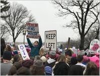 American Jews Welcome Muslim Refugees, Keep Left, and other signs, Women's March on Washington, 2017-01-21