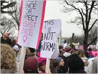 Respect Existence..., This is Not Normal, and other signs, Women's March on Washington, 2017-01-21