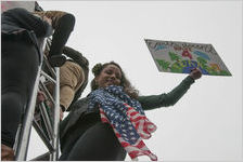 Earth doesn't have 4 years sign, Women's March on Washington, 2017-01-21