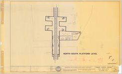 Sheet 320, Transit Center Station, Plan - North-South Platform Level, 1968