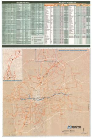 Metropolitan Atlanta Rapid Transit Authority System Map/Destination Index/Bus Route Information, 2002-10