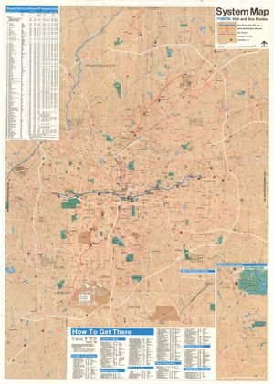 System Map: MARTA Rail and Bus Routes, 1987-01
