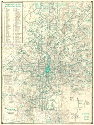 Transportation Map and Street Guide of Atlanta, 1970-03