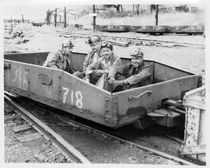 Coal miners in man trip, 1962-06-06
