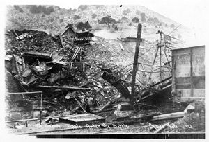 Green Canon tipple after massacre in Ludlow, Colorado, 1914