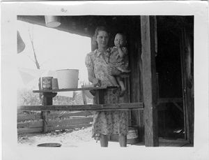 Coal miner's family at home in Coal Creek, Tennessee, circa 1930s