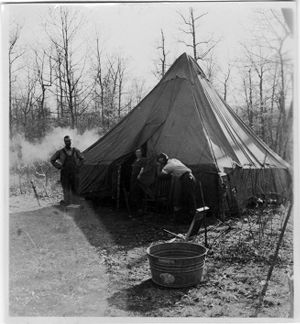 Coal miner tent in Coal Creek, Tennessee, circa 1930s