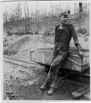 Coal miner in Coal Creek, Tennessee, circa 1930s