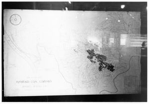 Coal mining exhibit panel, Raymond Coal Company map, 1982