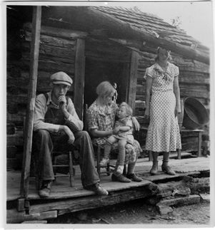 Coal miner family in Coal Creek, Tennessee, circa 1930s