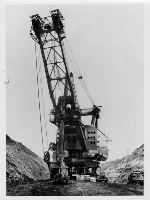 20-story shovel at surface mine, circa 1970s