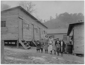 Coal miner children at United Mine Workers of America barracks in Jere, West Virginia, circa 1910s
