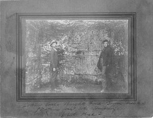 Seven-and-a-half-foot thick coking coal mine deposit near Boone Creek in Kentucky, circa 1880s