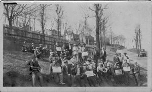 Miners on strike, circa 1920s