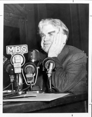 John L. Lewis speaking for radio broadcast, circa 1940s