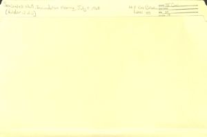 Saxswell Number 8 Mine, Innundation Hearing, [folder 2 of 2], July 11, 1968