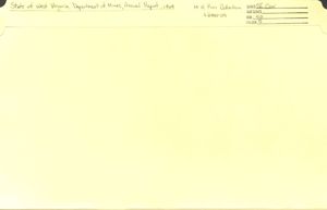 State of West Virginia, Department of Mines: Annual Report, 1969