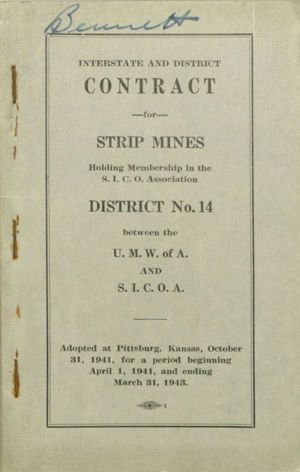 Agreement between Southwestern Interstate Coal Operators' Association (Strip Mines) and United Mine Workers of America, District No. 14, 1941-04-01 to 1943-03-31