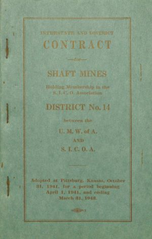 Agreement between Southwestern Interstate Coal Operators' Association (Shaft Mines) and United Mine Workers of America, District No. 14, 1941-04-01 to 1943-03-31