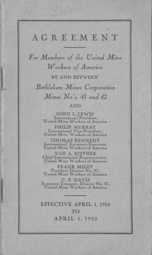 Agreement between Bethlehem Mines Corporation, Mines No. 41 and 40, and United Mine Workers of America, District No. 31, 1934-04-01 to 1935-04-01