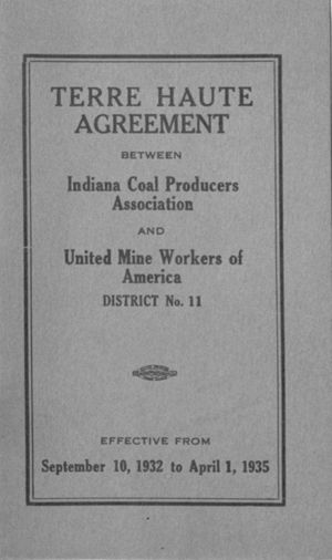 Agreement between Indiana Coal Producers Association and United Mine Workers of America, District No. 11, 1932-09-10 to 1935-04-01