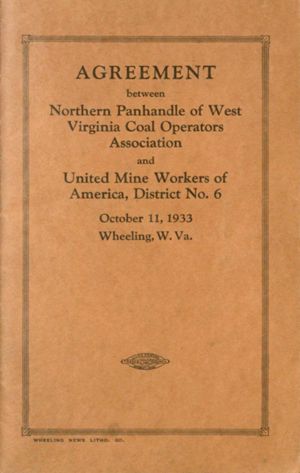 Agreement between Northern Panhandle of West Virginia Coal Operators Association and United Mine Workers of America, District No. 6, 1933-10-02 to 1934-04-01