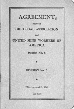 Agreement between Ohio Coal Association and United Mine Workers of America, District No. 6, Division 5, 1941-04-01 to -