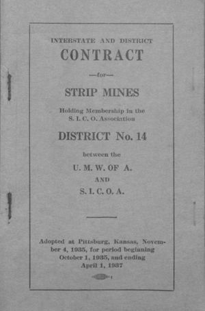 Agreement between Southwestern Interstate Coal Operators' Association (Strip Mines) and United Mine Workers of America, District No. 14, 1935-10-01 to 1937-04-01