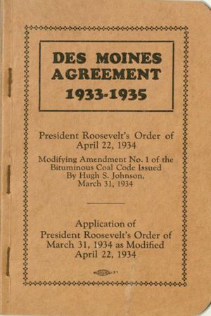 Agreement between Iowa Coal Operators' Association and United Mine Workers of America, District No. 13, 1933-04-01 to 1935-03-31
