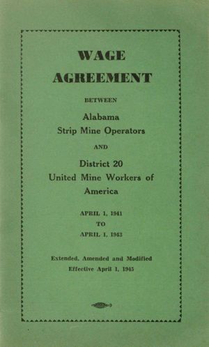 Agreement between Alabama Strip Mine Operators and United Mine Workers of America, District No. 20, 1941-04-01 to 1945-04-01