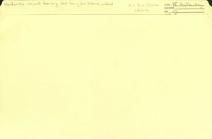 Handwritten note cards describing West family oral histories, circa 1980s