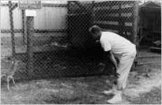 Johnny Mercer with a fawn