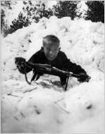 Jeff Mercer on a sled