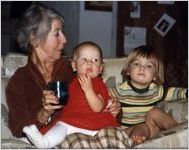 Ginger Mercer and grandchildren
