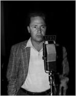 Johnny Mercer at Armed Forces Radio Service microphone