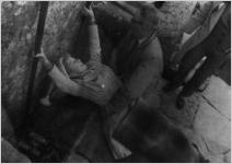 Ginger Mercer prepares to kiss the Blarney Stone
