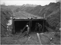 Stancil and Treadway Contracting building a road, 1962