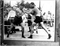 Young Stribling and Jack Dempsey training in North Carolina