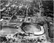 Ponce de Leon Park, air view [black and white]