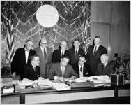 Georgia Municipal Association group with Governor Ernest Vandiver