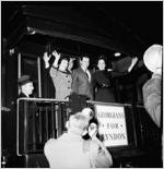 Governor Carl Sanders on the "Inauguration Special"