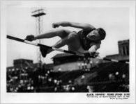 Jack Moody (University of North Carolina), high jump, 6 ft., Grant Field, Atlanta, April 12, 1947.