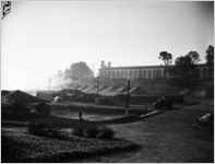 Ringling Brothers circus setting up at Lakewood Park, Atlanta, 1950