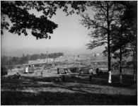 Ringling Brothers circus setting up at Lakewood Park, Atlanta, 1950