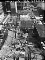 Downtown parking garage under construction, 1955